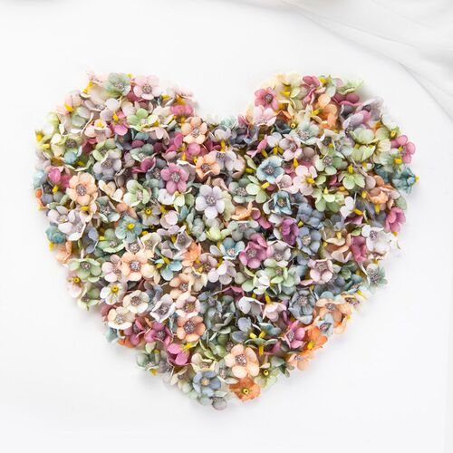 50PCS 3Cm Artificial Flowers for Scrapbook Diy Candy Box Wed