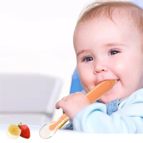 Baby Spoon Silicone Childrens Meal Training Spoon Baby Food