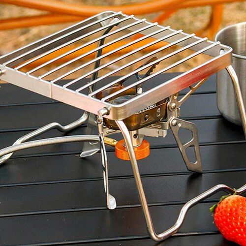 1 Pcs Outdoor Stainless Steel Stove Holder Camping Portable