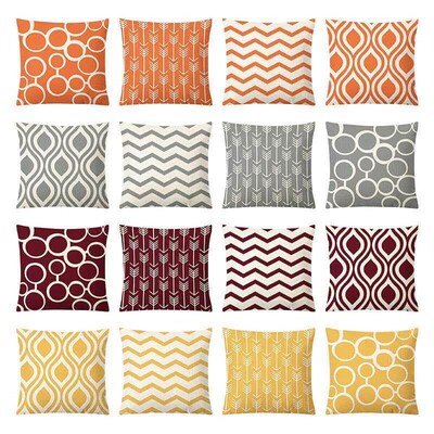 To figure geometric linen pillowcase home sofa pillowcase fl