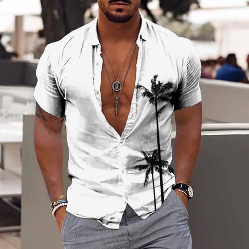 New Coconut ree Shirts For Men 3d Printed Mens Hawaiian Shi