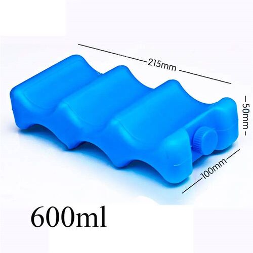 600ml Blue Gel Freezer Ice Block Reuable Cool Cooler Pack Ba
