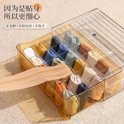 Underwear storage box, drawer style transparent organizer