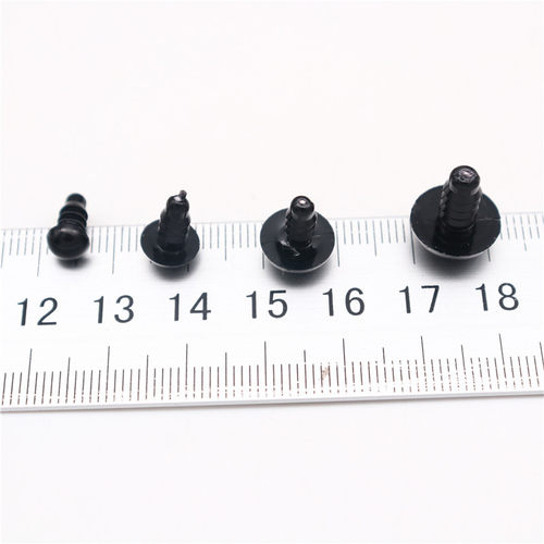 50/100pcs 5-18mm Black Plastic Safety Eyes For Toys Amigurum