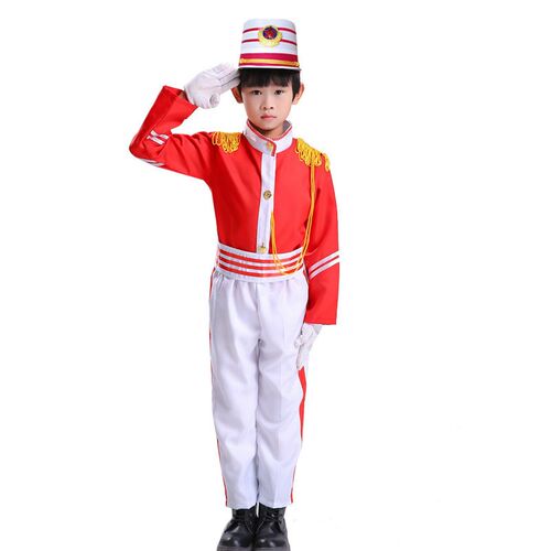 Childrens Drum Team Costume Small and Medium-sized Honor Gu