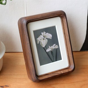 蜂鸟集 黑胡桃5寸8寸实木榫卯相框结婚照摆台纯手工画框