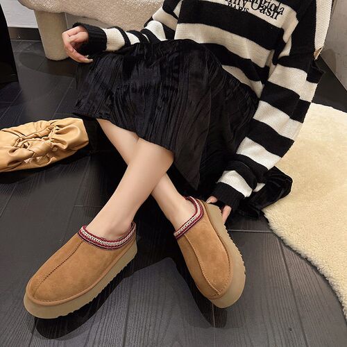 Lazy Shoes, Thick-soled Platform Wool Shoes, Wool Shoes For