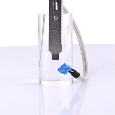 2 Ports USB2.0 Hub 9Pin Header to Female Adapter Desktop