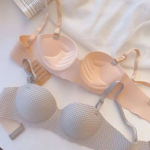 French Bras for Women Simple Seamless Ice Silk Bra One Piece