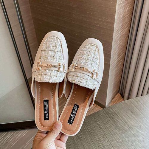 Baotou Half Slippers Womens New Summer Fashionable Flat Laz
