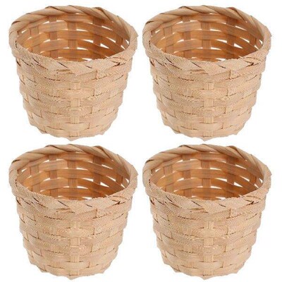 10pcs Rural Woven Baskets Fruit Arrangement Baskets