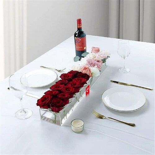 Clear Acrylic Rectangular Flower Box Create Luxurious and