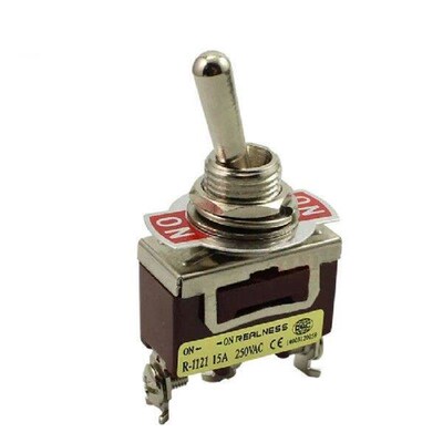 Univeral 15A 250V 3 Terminal ON/ON Rocker Toggle Switch