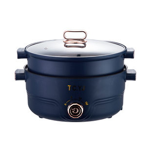 电炒菜炒锅一体式不沾电锅多功能家用宿舍小型火锅蒸煮煎炒电煮锅