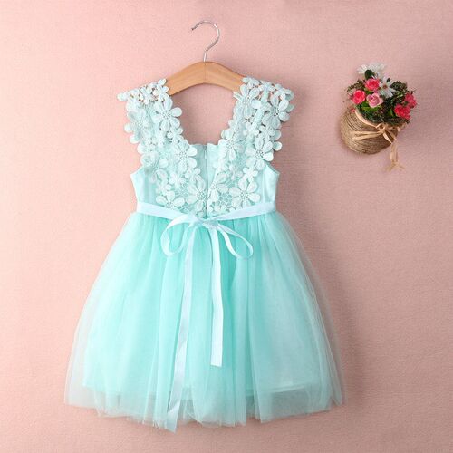New XMAS Baby Girls Party Lace Tulle Flower Gown Fancy Dride