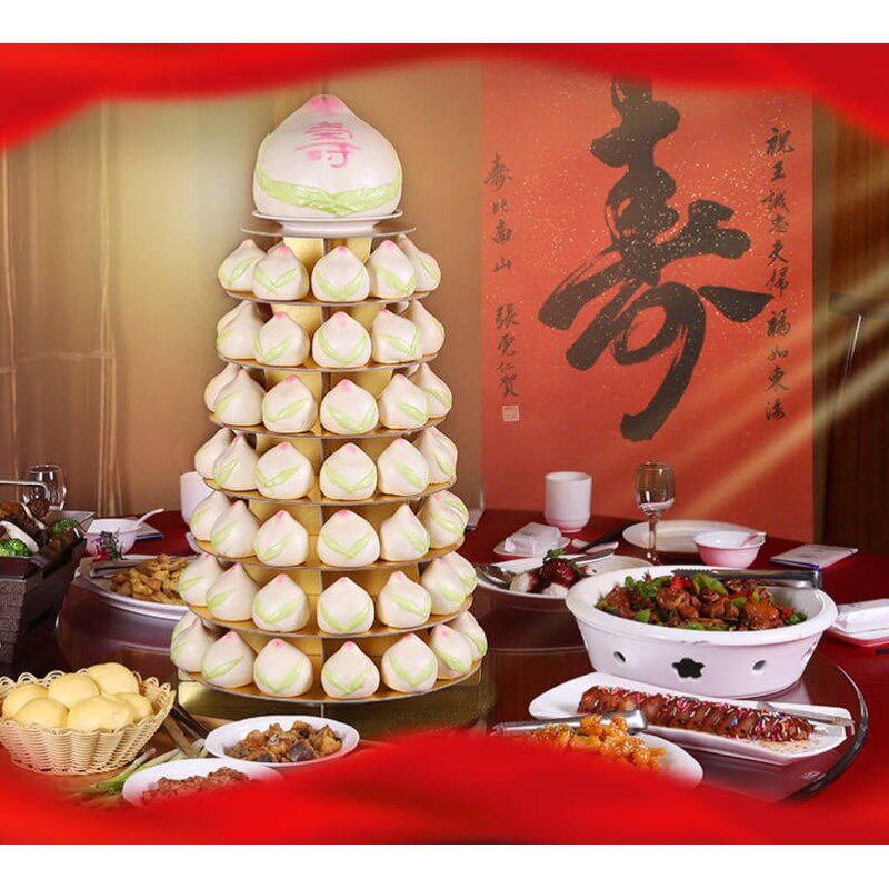 馍馍摆台架子6/8层贺寿祝寿寿糕支架仙桃架寿宴寿桃包架寿桃架
