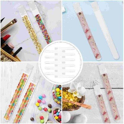 100 Pcs Plastic Test Tube Transparent Bottles Experiment