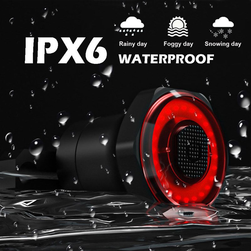 Smart Bicycle Tail Rear Light Auto Start Stop Brake IPX6 Wat图片