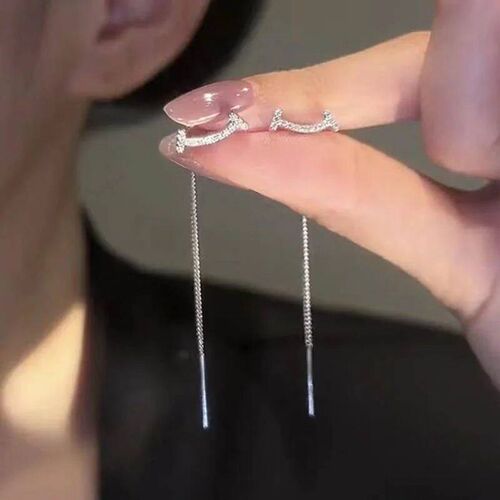 2024 rendy Long Wire Tassel Thread Chain Climb Star Heart Be
