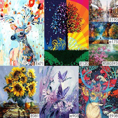 Painting By Numbers Kit Modern Wall Art Picture Acrylic Gift