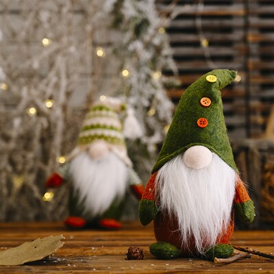Christmas decoration knitted non-woven fabric standing postu
