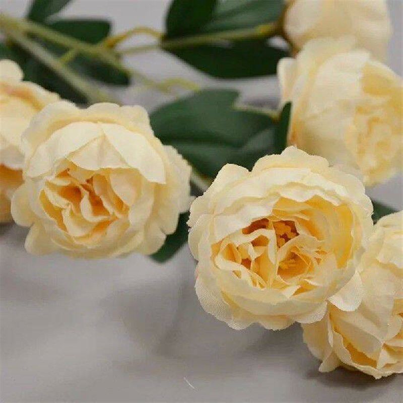 7-head Peony Branch Exquisite Artificial Plants Silk Fabric - 实物图