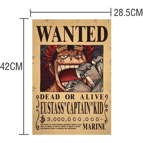 One Piece Luffy 3 Billion Bounty Wanted Posters Four Emperor