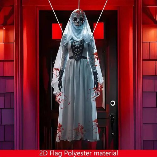 2D Halloween horror kull bride background cloth Halloween ho