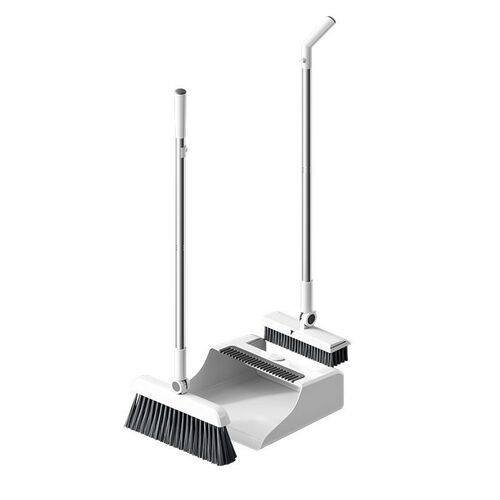 3-in-1 broom and dustpan set combination