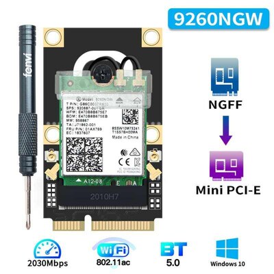 M.2 To Mini PCI E Wi Fi Adapter Intel AX210NGW 9260 AX200 W