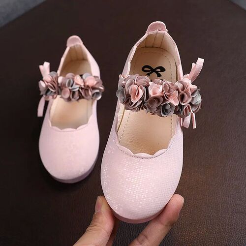 Girls Leather Shoes Autumn Fashion Flower Kids Princess Shoe