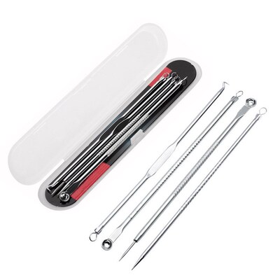 4pcs/Set Acne Removal Needle Stainless Steel Pimple Blackhea