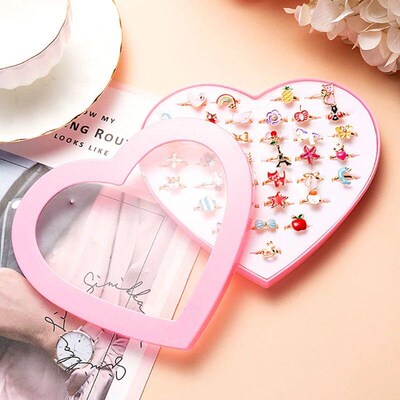 10pcs/lot Childrens Cartoon Rings Candy Flower Animal Bow S