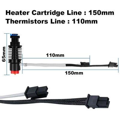 E3D Revo Ceramic Heating Extrusion kit 104NT Thermistor Fast