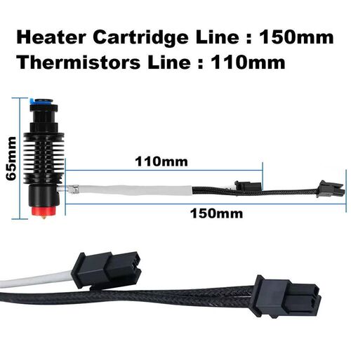 E3D Revo Ceramic Heating Extrusion kit 104NT Thermistor Fast