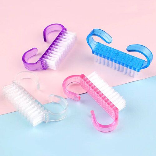 10pcs Plastic Nail Cleaning Brush Nail Dust Soft Remover For