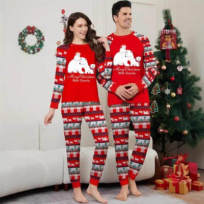 Snowflake letter striped printed home clothes for sleeping