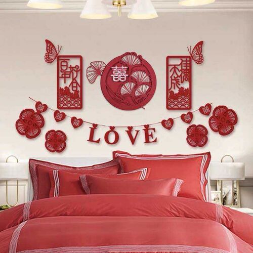 Lotus pond Moonlight threedimensional Xi decorations wedd
