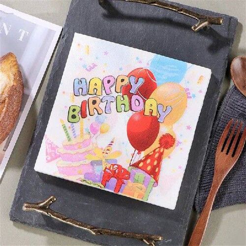 20Pcs/pack Colorful Happy Birthday Theme Printed Paper
