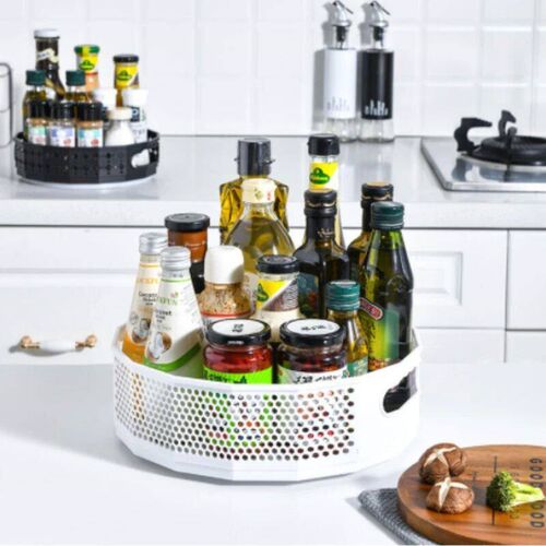 360 Rotating Spice Rack Organizer Seasoning Holder Kitchen