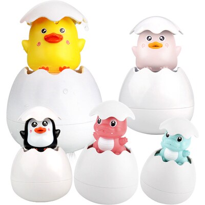 1 pcs Cute Cartoon Animal Dinosaur Duck Bath Toys Classic Ba