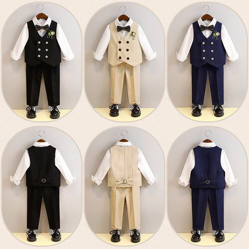 Childrens Vest Suit Spring New Flower Children Wedding Dres