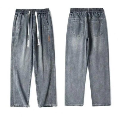 Non-deformed Men Gradient Color Jeans Versatile Mens