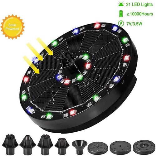 Floating Solar Fountain Colorful led light garden fountain B