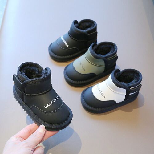 Baby Snow Boots 2025 Boys Plus Velvet Cotton Shoes Female In