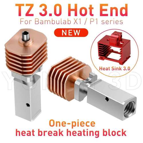 For BambuLab P1S P1P X1 X1C Upgrade Hotend Kit Heat Sinks Th