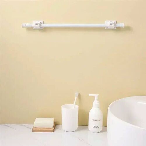 30-110cm Metal Curtain Rod Spring Loaded Extendable Telescop