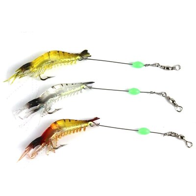 3pcs/lot Shrimp Soft Fishing Lure 9cm 6g Artificial Bait Wit