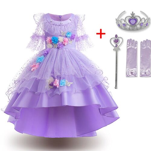 Girls Snow Princess Costume For Children 4 5 6 7 8 9 10 Year