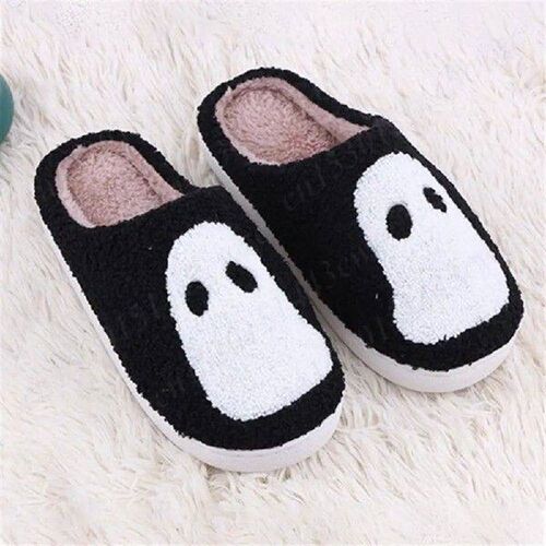 Anti Slip Fuzzy Ghost Slippers Halloween Ghost Plush